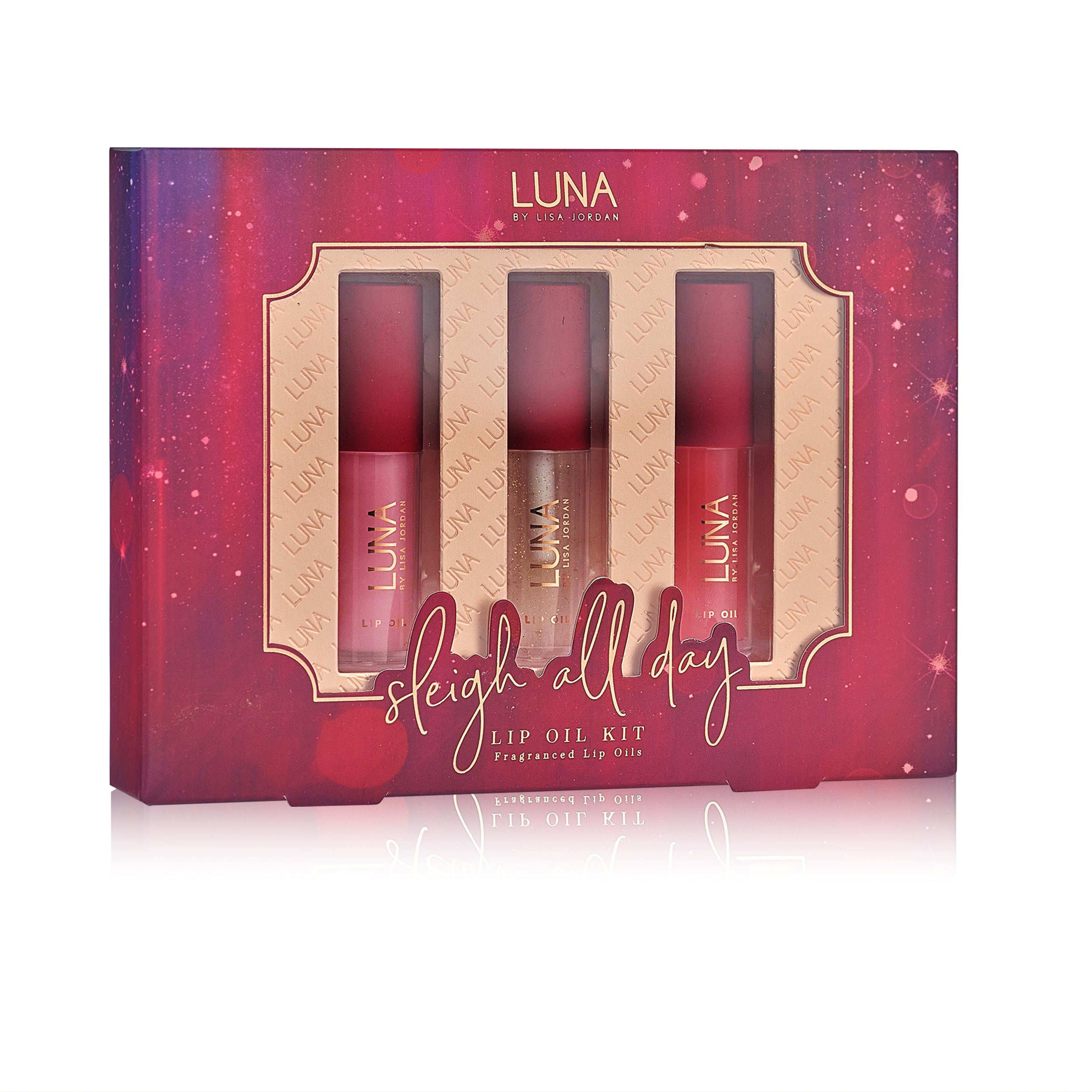 Luna by Lisa Christmas set Sleigh all day lip oil kit